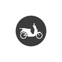Fototapeta na wymiar Motorbike, motorcycle icon. Vector illustration, flat design.