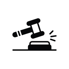 Black solid icon for sanction 