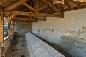 Lavoir à Salies de Béarn dans le département des Pyrénées Atlantique joliment rénové il y a...