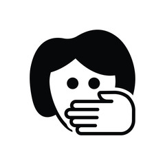 Black solid icon for abuse 