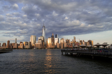 Fototapeta na wymiar Manhattan skyline from Jersey City. New York city cityscape