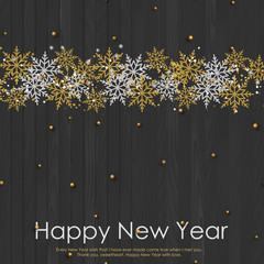 Happy New Year or Xmas greeting card. Vector