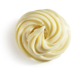 melted white chocolate swirl