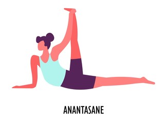 Anatasane pose, yoga asana, sport or fitness, stretching