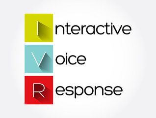 IVR - Interactive Voice Response acronym, technology concept background