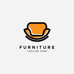 furniture logo design.Symbol and icon of chairs, sofas, tables, and home furnishings