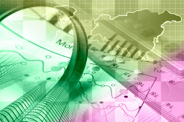 Magnifier, graph and buildings