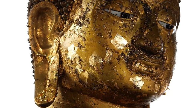 The Buddha is covered with gold, 1080p/120fps