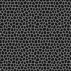Mosaic black and white abstract texture seamless pattern