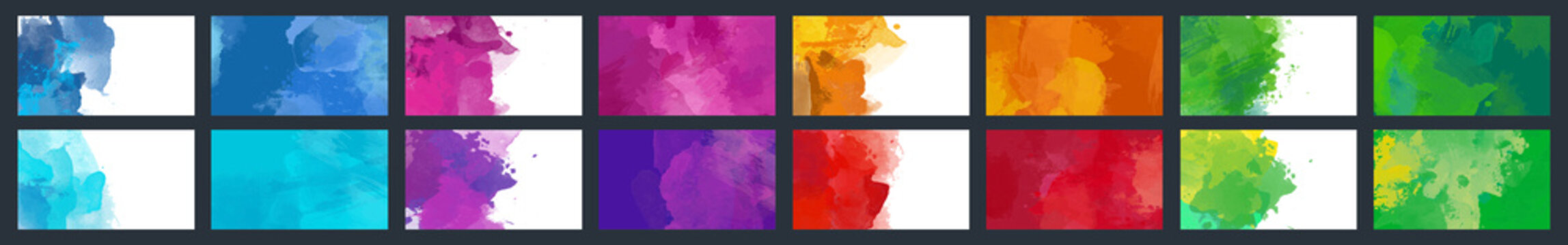 Big set of beauty vector colorful watercolor background for poster, brochure or flyer © Eva Kali