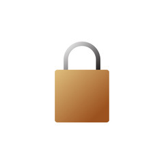 lock icon. flat illustration of lock vector icon for web