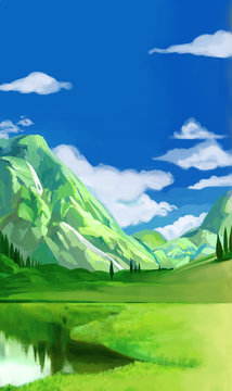 Summer, Summer, Summer, Spring, Spring, Spring, Plants, Green Mountains, Green Water, Clear, Wilderness, Landscape, Early Spring, Spring Equinox, Spring,