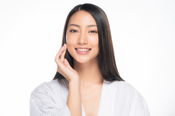 Beautiful Young Asian Woman with Clean Fresh Skin,