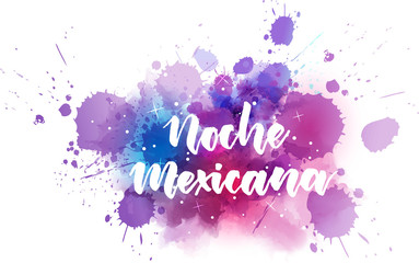 Noche Mexicana handwritten lettering