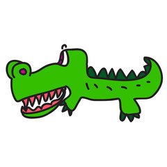 illustration of cartoon crocodile
