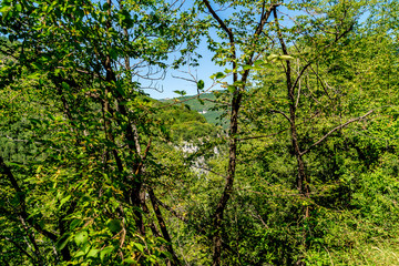 Vista lungo il sentiero 168 Gola di Jana da Braccano