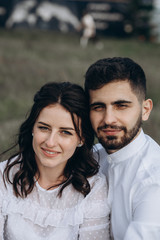 Fototapeta premium portrait of happy couple