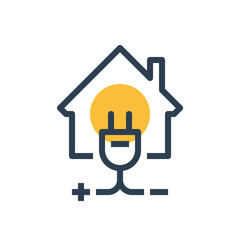 Electricity repair and maintenance, house with plug