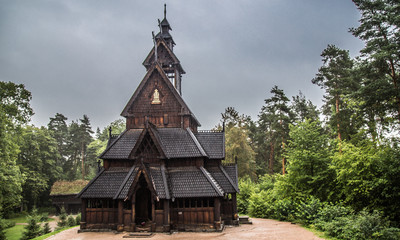 Stave church in Oslo Folkemuseum in Norway © pierrick
