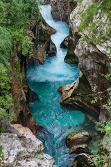 Fototapeta premium Beautiful blue river in a gorge