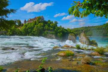 At the Rhine Falls in Switzerland. - There are much bigger waterfalls, but this 