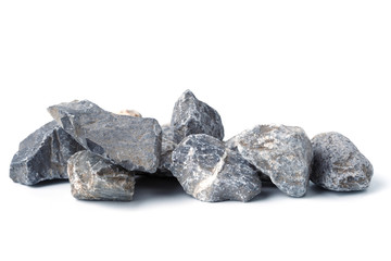 Group of stones, isolated on white background. Zen Concept. Peaceful Concept.