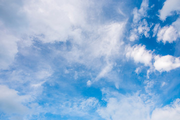 blue sky and white clouds.