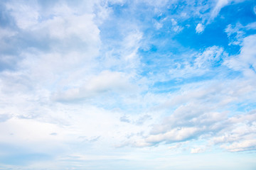 blue sky and white clouds.