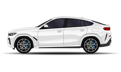 Fototapeta premium realistic SUV car. side view.