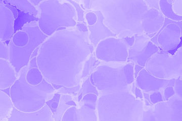 Hand painted alcohol ink background. Abstract delicate violet texture. Contemporary feminine wallpaper. 