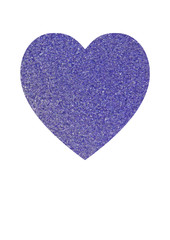 purple heart symbol isolated on white background