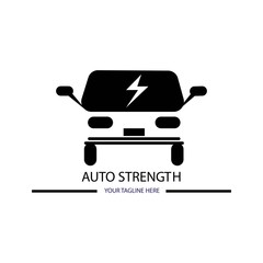 car and power logo vector