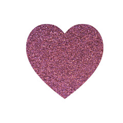 pink heart symbol isolated on white background