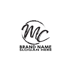 logo letter custome mc brush vector