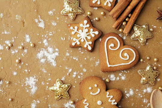 Baking Of Christmas Gingerbread Cookies