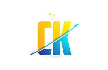 alphabet letter CK C K combination for logo company icon design