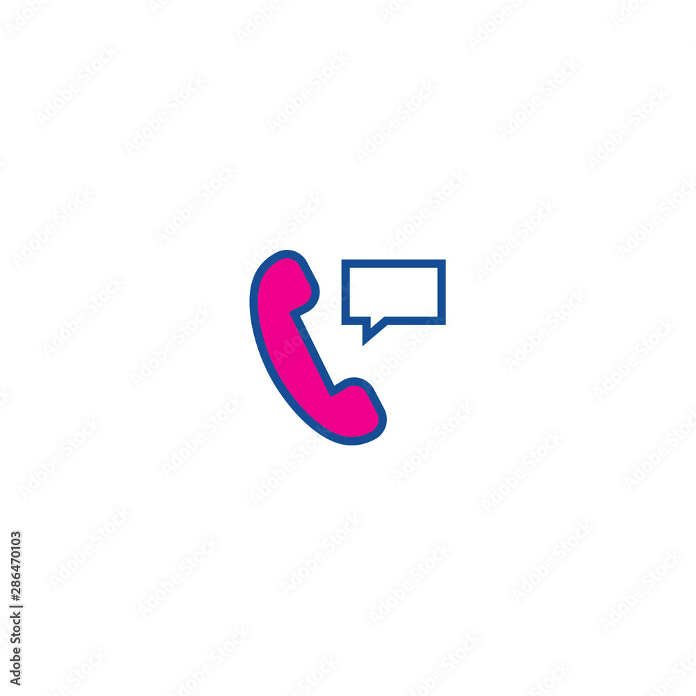 Poster call support thin line color icon. icon for web and user interface