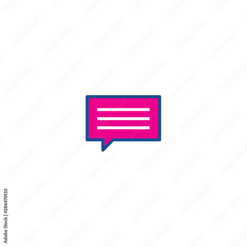 Poster chat thin line color icon. icon for web and user interface