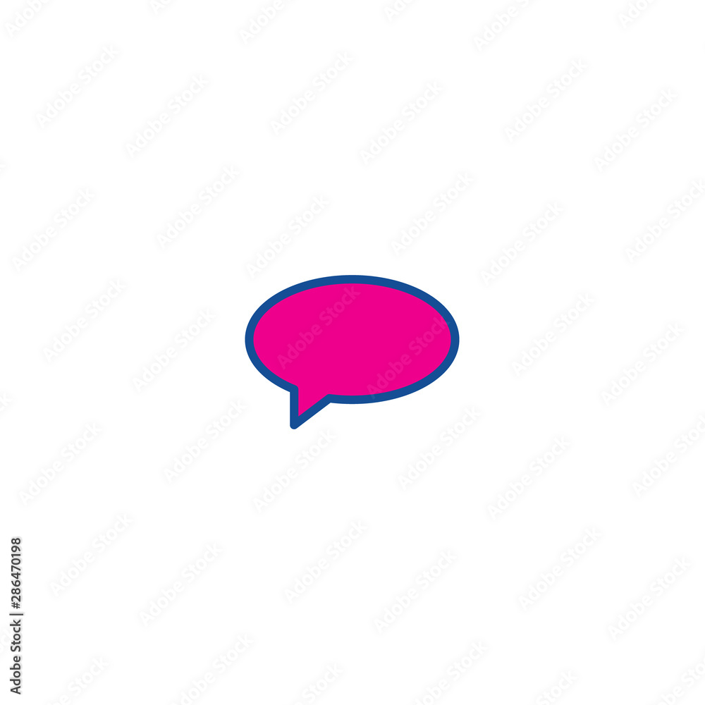 Poster bubble dialogue thin line color icon. icon for web and user interface