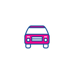 Car thin line color icon. Icon for web and user interface