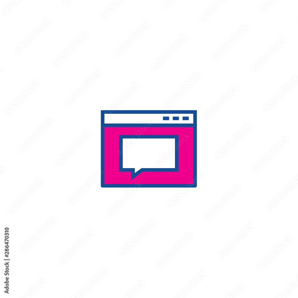 Poster site support thin line color icon. icon for web and user interface