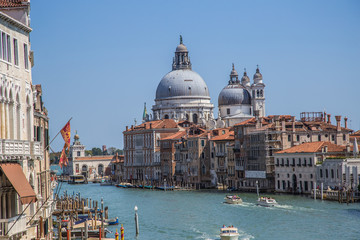 Views of streets and canals in Venice Italy
