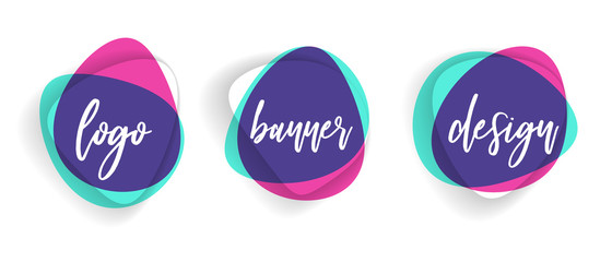 Modern abstract vector banner collection. 