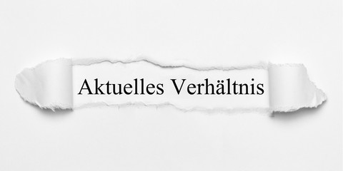 Fototapeta premium Aktuelles Verhältnis 