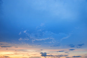 Fototapeta premium View of cloudy sky during sunset 