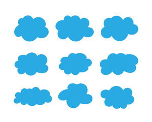 Cloud vector icon set 