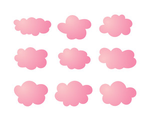 Cloud vector icon set 