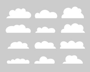 Cloud vector icon set 