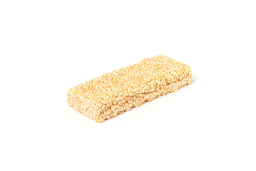 Sesame kozinaki isolated on white background.