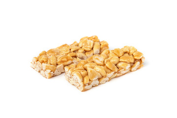  Peanut kozinaki isolated on white background.